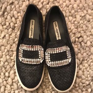 Karl Lagerfield diamond loafers
